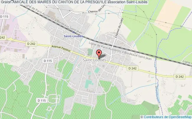 plan association Amicale Des Maires Du Canton De La Presqu'ile Saint-Loubès