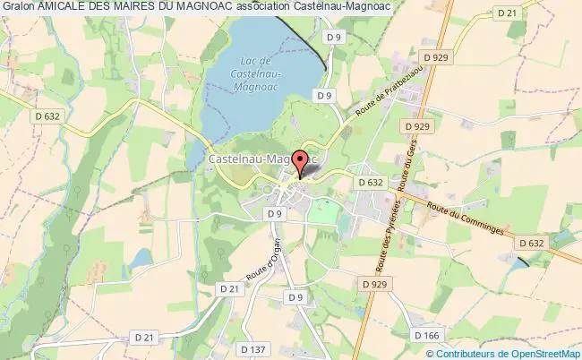 plan association Amicale Des Maires Du Magnoac Castelnau-Magnoac