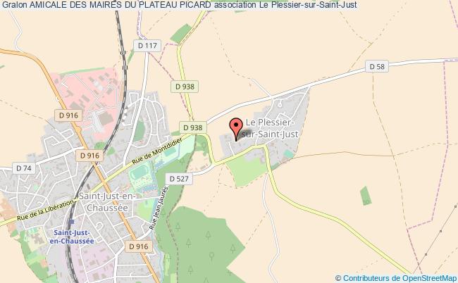 plan association Amicale Des Maires Du Plateau Picard Le    Plessier-sur-Saint-Just