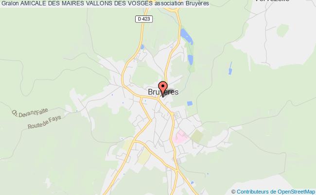 plan association Amicale Des Maires Vallons Des Vosges Bruyères