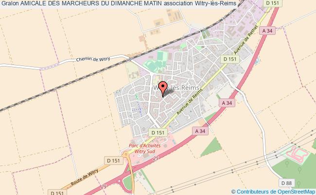 plan association Amicale Des Marcheurs Du Dimanche Matin Witry-lès-Reims