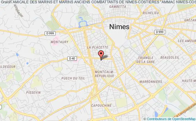 plan association Amicale Des Marins Et Marins Anciens Combattants De NÎmes-costieres "ammac Nimes-costieres" Nîmes