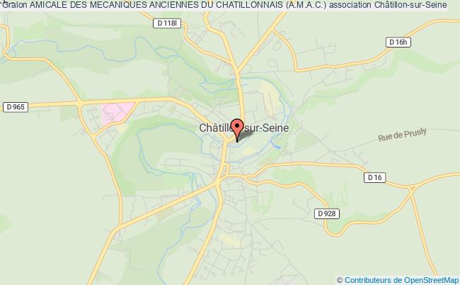 plan association Amicale Des Mecaniques Anciennes Du Chatillonnais (a.m.a.c.) Châtillon-sur-Seine