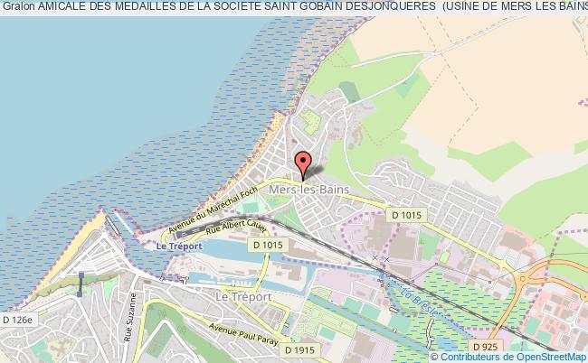 plan association Amicale Des Medailles De La Societe Saint Gobain Desjonqueres  (usine De Mers Les Bains) Mers-les-Bains