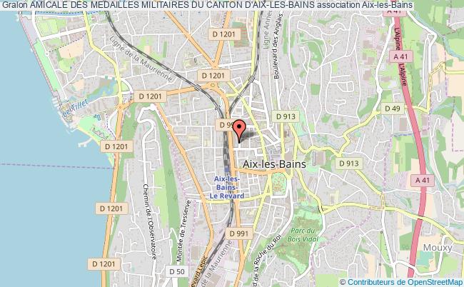 plan association Amicale Des Medailles Militaires Du Canton D'aix-les-bains Aix-les-Bains