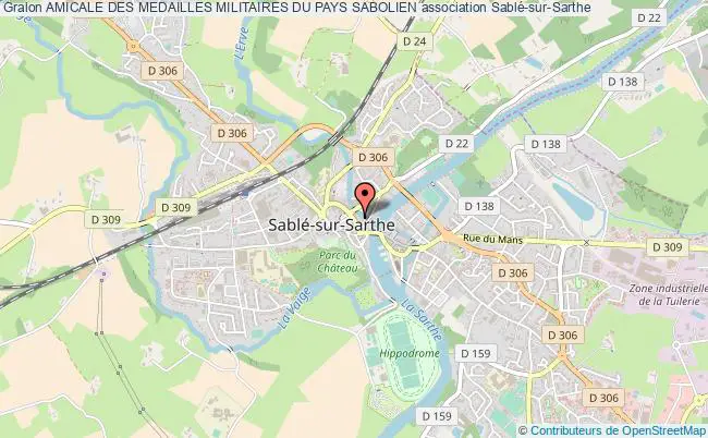 plan association Amicale Des Medailles Militaires Du Pays Sabolien Sablé-sur-Sarthe