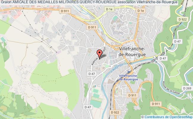 plan association Amicale Des Medailles Militaires Quercy-rouergue Villefranche-de-Rouergue