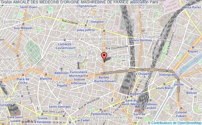 plan association Amicale Des Medecins D'origine Maghrebine De France Paris