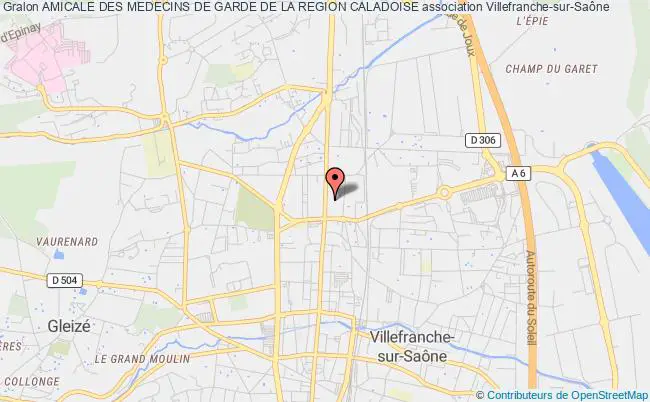 plan association Amicale Des Medecins De Garde De La Region Caladoise Villefranche-sur-Saône
