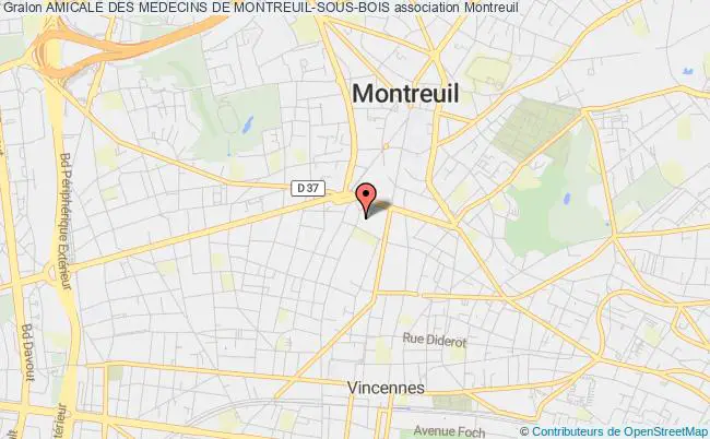 plan association Amicale Des Medecins De Montreuil-sous-bois Montreuil