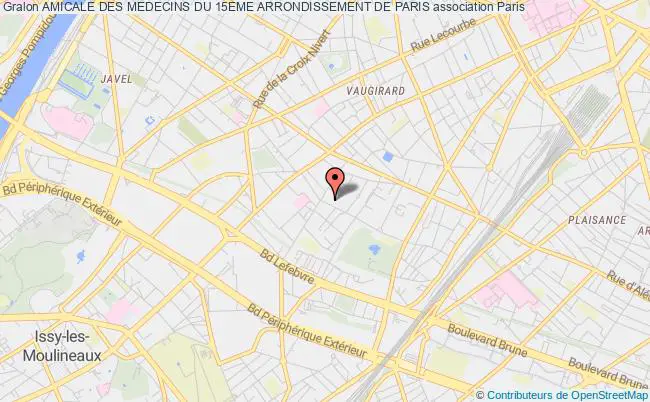 plan association Amicale Des Medecins Du 15eme Arrondissement De Paris Paris