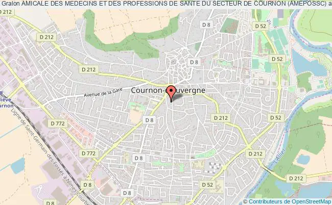 plan association Amicale Des Medecins Et Des Professions De Sante Du Secteur De Cournon (amepossc) Cournon-d'Auvergne