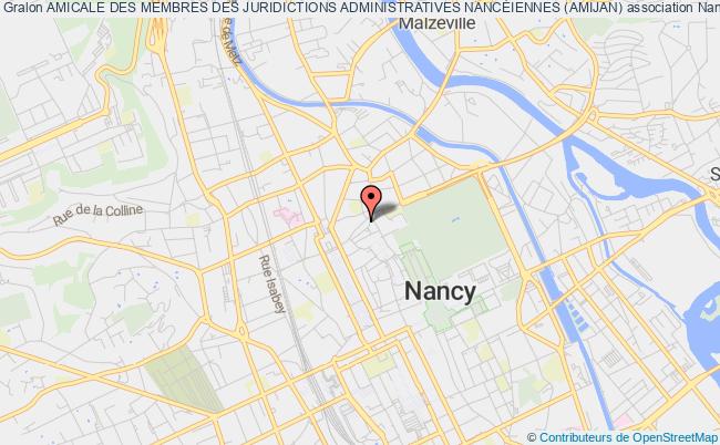plan association Amicale Des Membres Des Juridictions Administratives NancÉiennes (amijan) Nancy