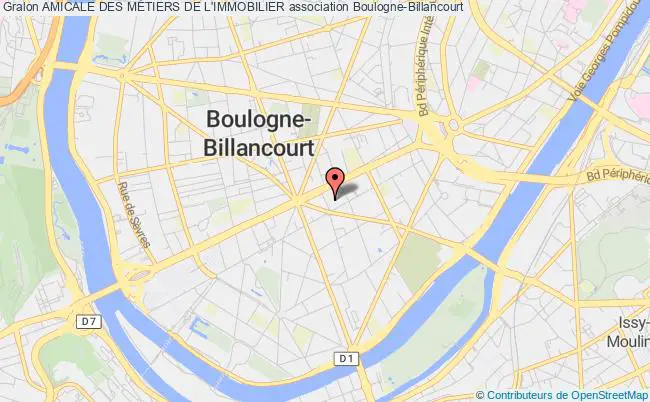 plan association Amicale Des MÉtiers De L'immobilier Boulogne-Billancourt