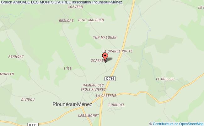 plan association Amicale Des Monts D'arree Plounéour-Ménez