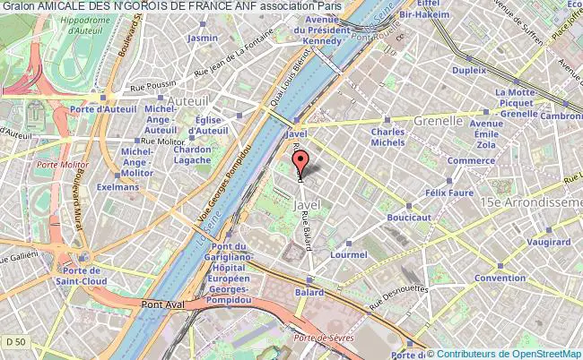 plan association Amicale Des N'gorois De France Anf Paris