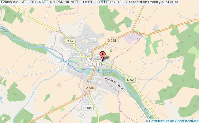 plan association Amicale Des Naciens Parisiens De La Region De Preuilly Preuilly-sur-Claise