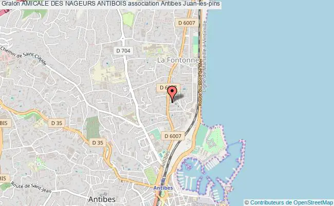 plan association Amicale Des Nageurs Antibois Antibes