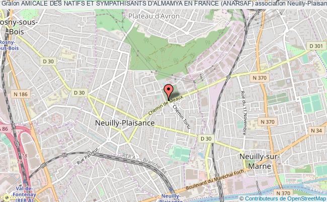 plan association Amicale Des Natifs Et Sympathisants D'almamya En France (anarsaf) Neuilly-Plaisance