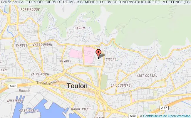 plan association Amicale Des Officiers De L'etablissement Du Service D'infrastructure De La Defense (esid) De Toulon TOULON CEDEX 9