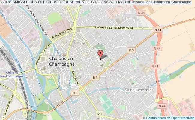 plan association Amicale Des Officiers De Reserves De Chalons Sur Marne Châlons-en-Champagne