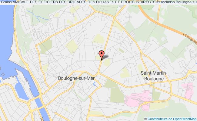 plan association Amicale Des Officiers Des Brigades Des Douanes Et Droits Indirects Boulogne-sur-Mer