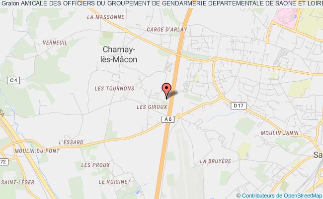 plan association Amicale Des Officiers Du Groupement De Gendarmerie Departementale De Saone Et Loire Charnay-lès-Mâcon