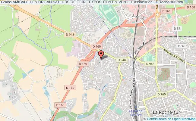 plan association Amicale Des Organisateurs De Foire Exposition En Vendee La    Roche-sur-Yon