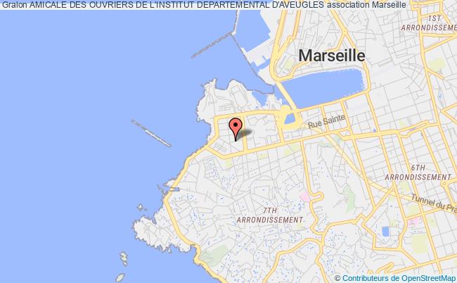 plan association Amicale Des Ouvriers De L'institut Departemental D'aveugles Marseille
