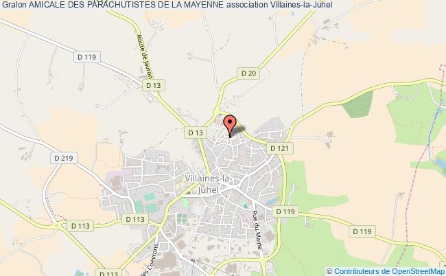 plan association Amicale Des Parachutistes De La Mayenne Villaines-la-Juhel