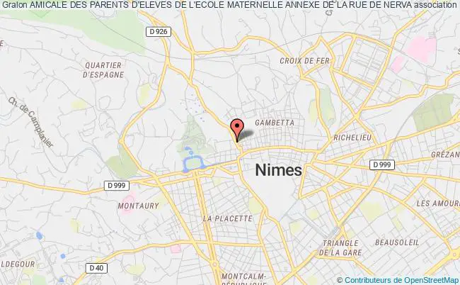plan association Amicale Des Parents D'eleves De L'ecole Maternelle Annexe De La Rue De Nerva Nîmes