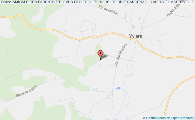 plan association Amicale Des Parents D'eleves Des Ecoles Du Rpi De Brie Bardenac - Yviers Et Maternelle D'yviers Yviers
