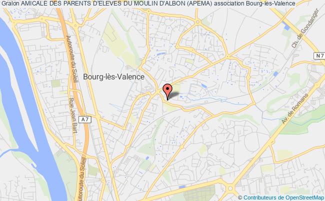 plan association Amicale Des Parents D'eleves Du Moulin D'albon (apema) Bourg-lès-Valence