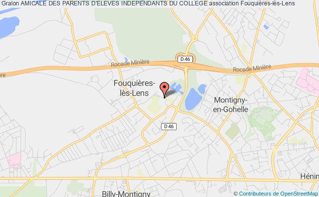 plan association Amicale Des Parents D'eleves Independants Du College Fouquières-lès-Lens
