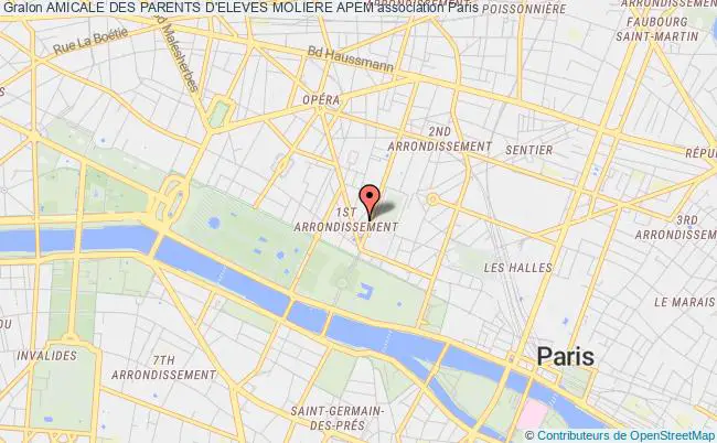 plan association Amicale Des Parents D'eleves Moliere Apem Paris