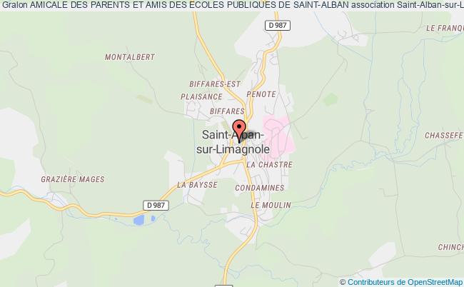 plan association Amicale Des Parents Et Amis Des Ecoles Publiques De Saint-alban Saint-Alban-sur-Limagnole