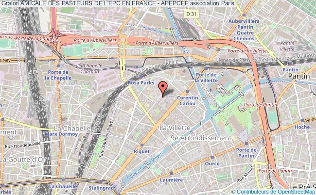 plan association Amicale Des Pasteurs De L'epc En France - Apepcef Paris