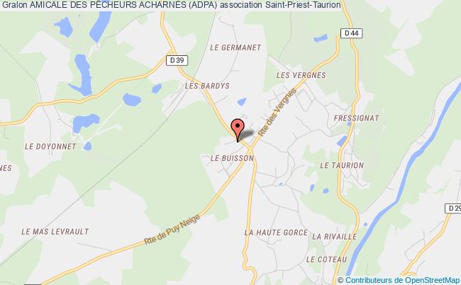 plan association Amicale Des PÊcheurs AcharnÉs (adpa) Saint-Priest-Taurion