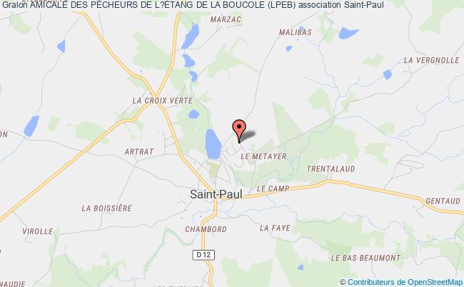 plan association Amicale Des PÊcheurs De L?Étang De La Boucole (lpeb) Saint-Paul