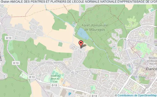 plan association Amicale Des Peintres Et Platriers De L'École Normale Nationale D'apprentissage De Lyon (a.p.p.l.) Maurepas