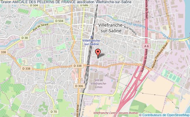 plan association Amicale Des Pelerins De France Villefranche-sur-Saône