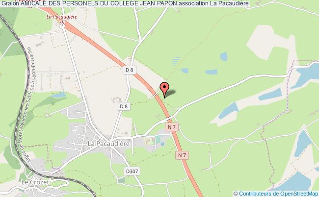plan association Amicale Des Personels Du College Jean Papon La Pacaudière