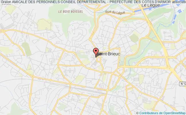 plan association Amicale Des Personnels Conseil Departemental - Prefecture Des Cotes D'armor Saint-Brieuc