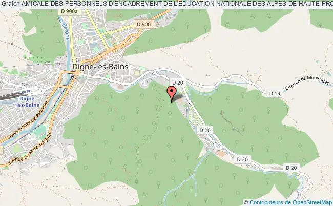 plan association Amicale Des Personnels D'encadrement De L'education Nationale Des Alpes De Haute-provence Digne-les-Bains