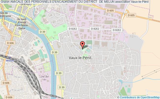 plan association Amicale Des Personnels D'encadrement Du District  De Melun Vaux-le-Pénil