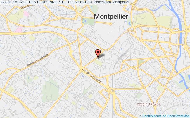 plan association Amicale Des Personnels De Clemenceau Montpellier