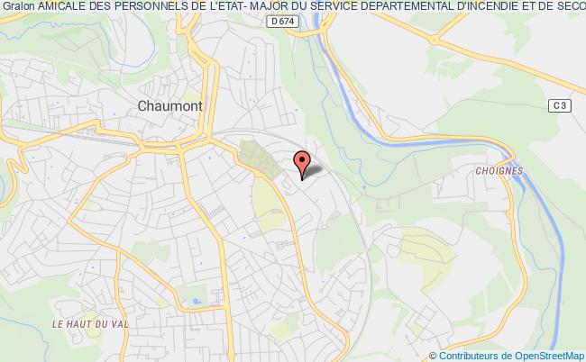 plan association Amicale Des Personnels De L'etat- Major Du Service Departemental D'incendie Et De Secours De La Haute-marne Chaumont