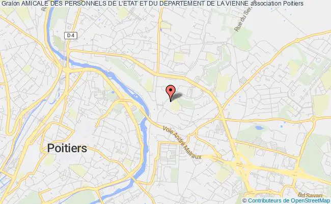 plan association Amicale Des Personnels De L'etat Et Du Departement De La Vienne Poitiers