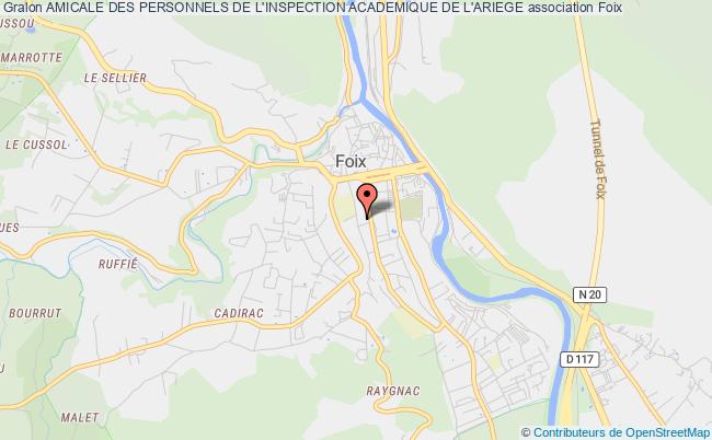 plan association Amicale Des Personnels De L'inspection Academique De L'ariege Foix