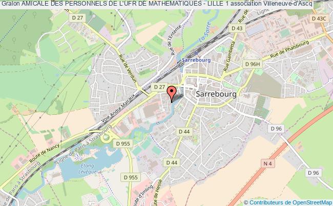 plan association Amicale Des Personnels De L'ufr De Mathematiques - Lille 1 Villeneuve-d'Ascq Cedex
